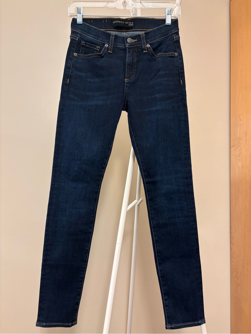 Veronica Beard Brooke Mid Rise Skinny 25 Prussian Blue NWT